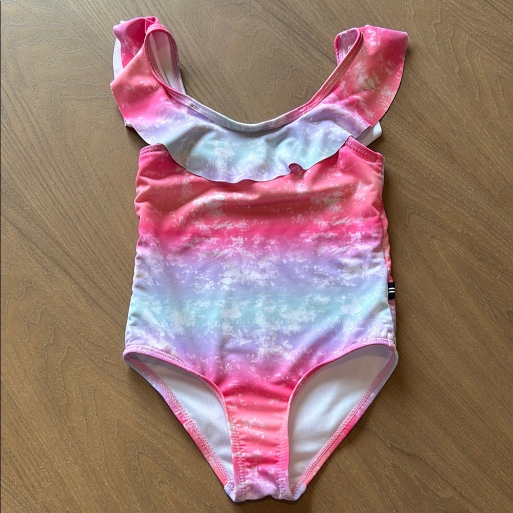 Nautica Girls' One-Piece Swimsuit with UPF 50 - 2T - Like New - Pink Purple Blue